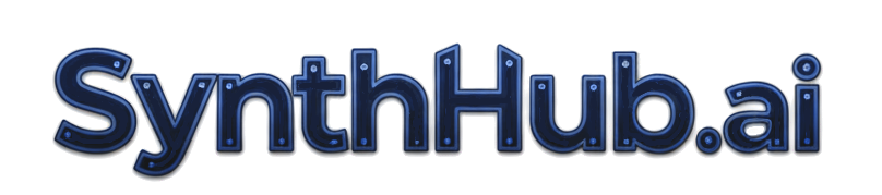 SynthHub.ai neon circuitry logo